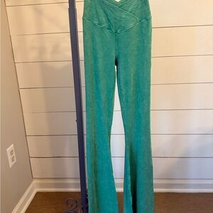 Aerie Teal Wide-Leg Pants